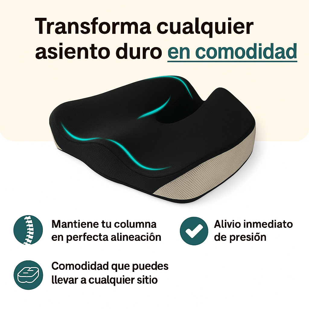 Cojín Anatómico Antideslizante Gel-Viscoelástico